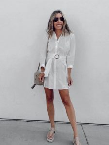 white eyelet mini dress you can wear in the summer