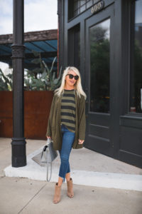 muscle stripe current elliot tank, chunky cardigans for fall, fall cardigans, olive for fall, frayed hem jeans,