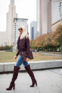 soft fur stole, comfy fur stole, the perfect fur stole, wine colored boots, jaime shrayber
