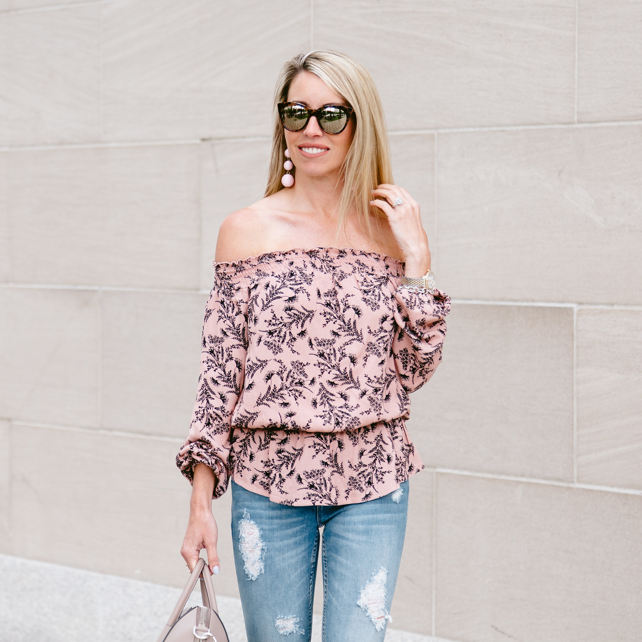 OTS Floral Embroidered Blouse