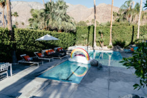 pool floats in palm springs, oversized vacation home, perfect vacation rental palm springs