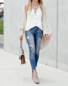 white cami ivory cami under $50 cardigans for fall taupe cardigan