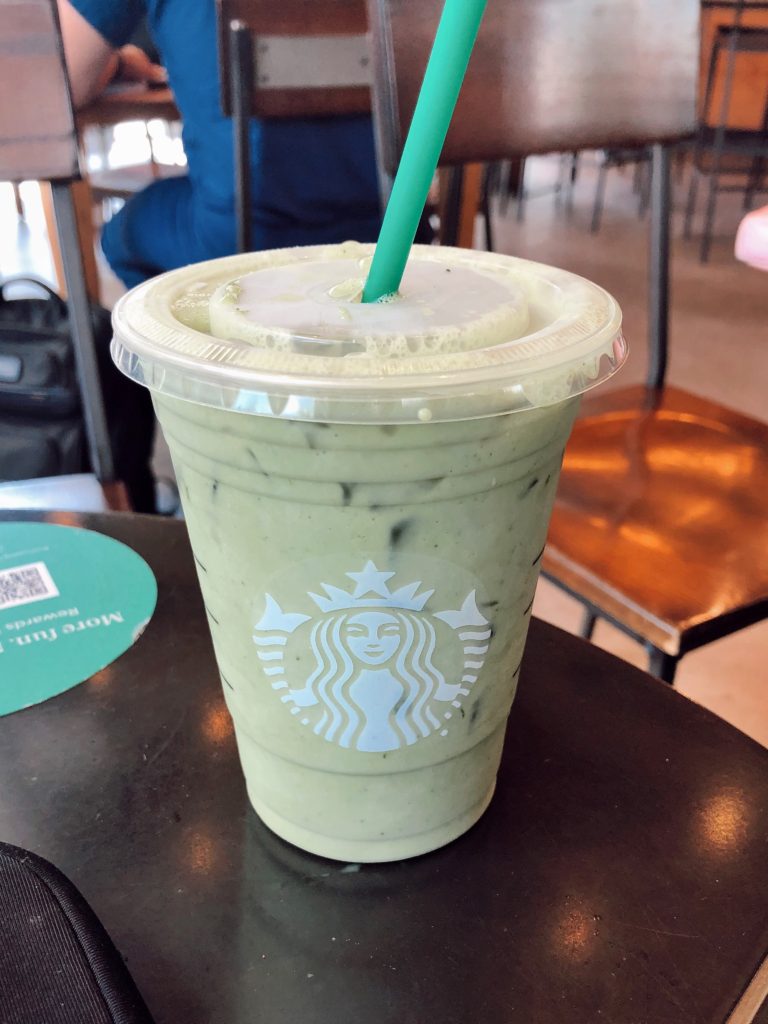 vanilla green tea latte starbucks custom drink 90 calories