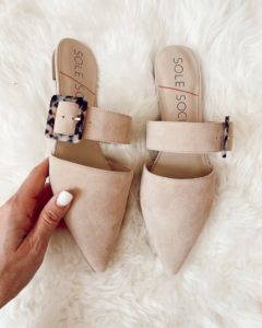 spring transition shoes - sole society suede buckle strap mules