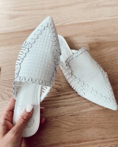best stylish and comfortable shoe for spring - Vince camuto manindie white leather pointed toe mule