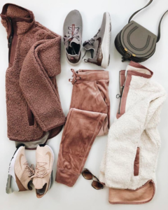 Fall weather outfit flat lay
