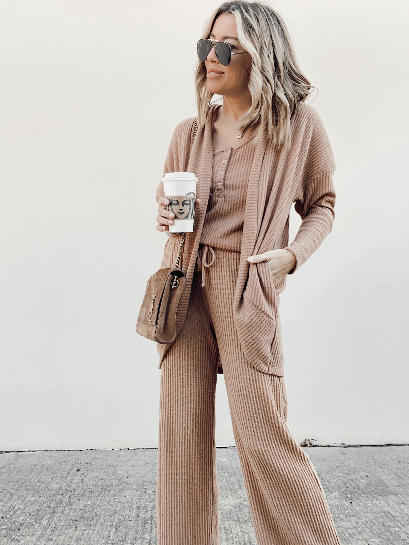 camel brown monochrome spring 2021 outfit