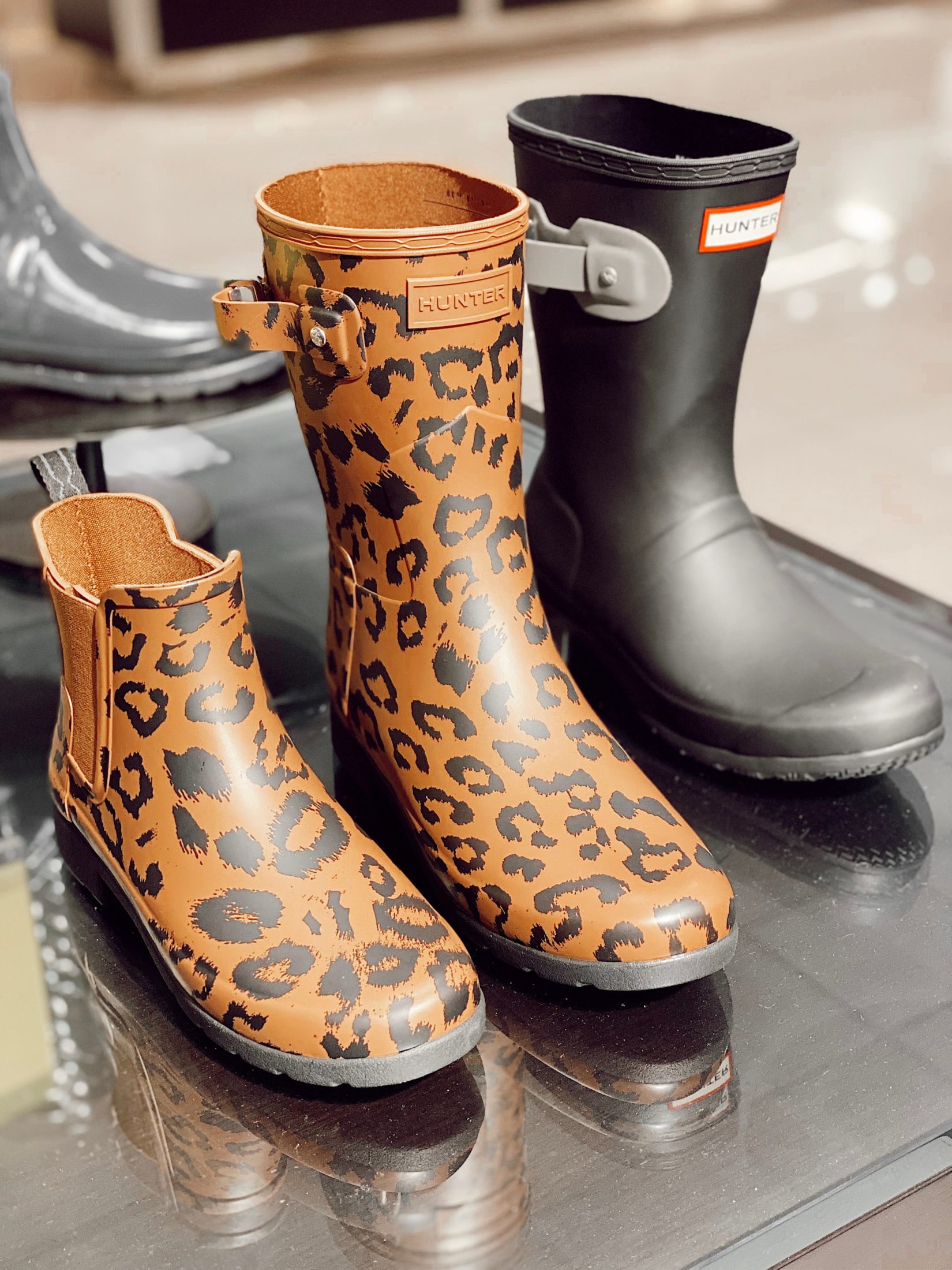 leopard hunter rain boots