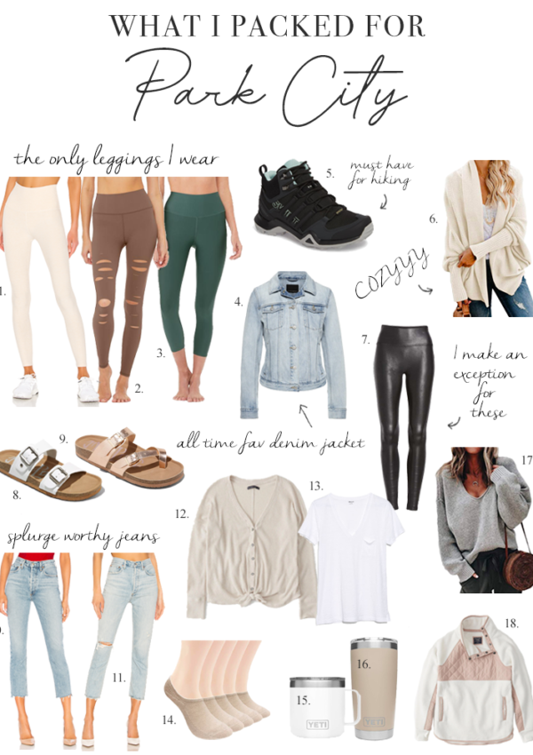 travel packing guide and what to wear for a park city summer trip