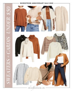 nordstrom anniversary sale 2020 fall sweaters and cardigans under $100