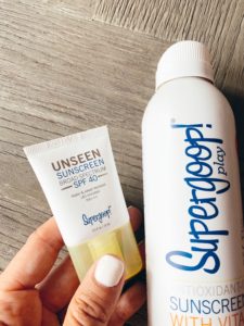 supergoop unseen sunscreen and antioxidant infused suncreen mist