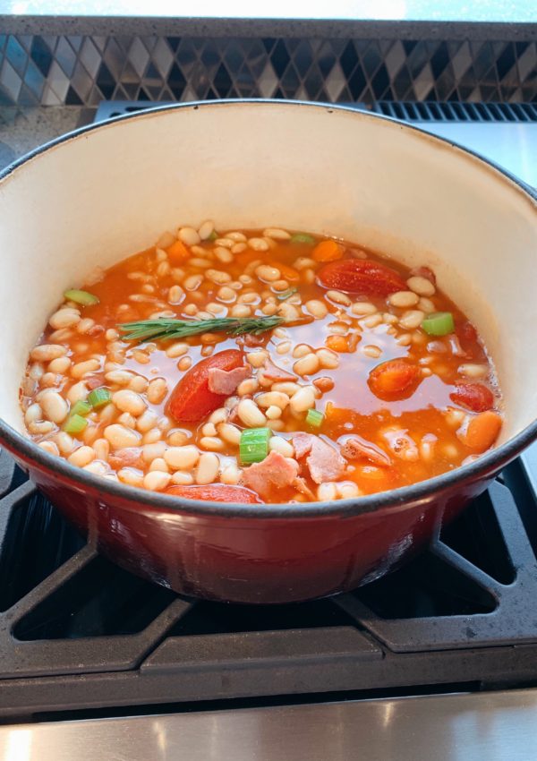 lifestyle blogger's Tuscan Ribollita soup recipe for chilly days