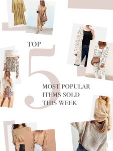 fashion blogger weekly top 5 bestsellers