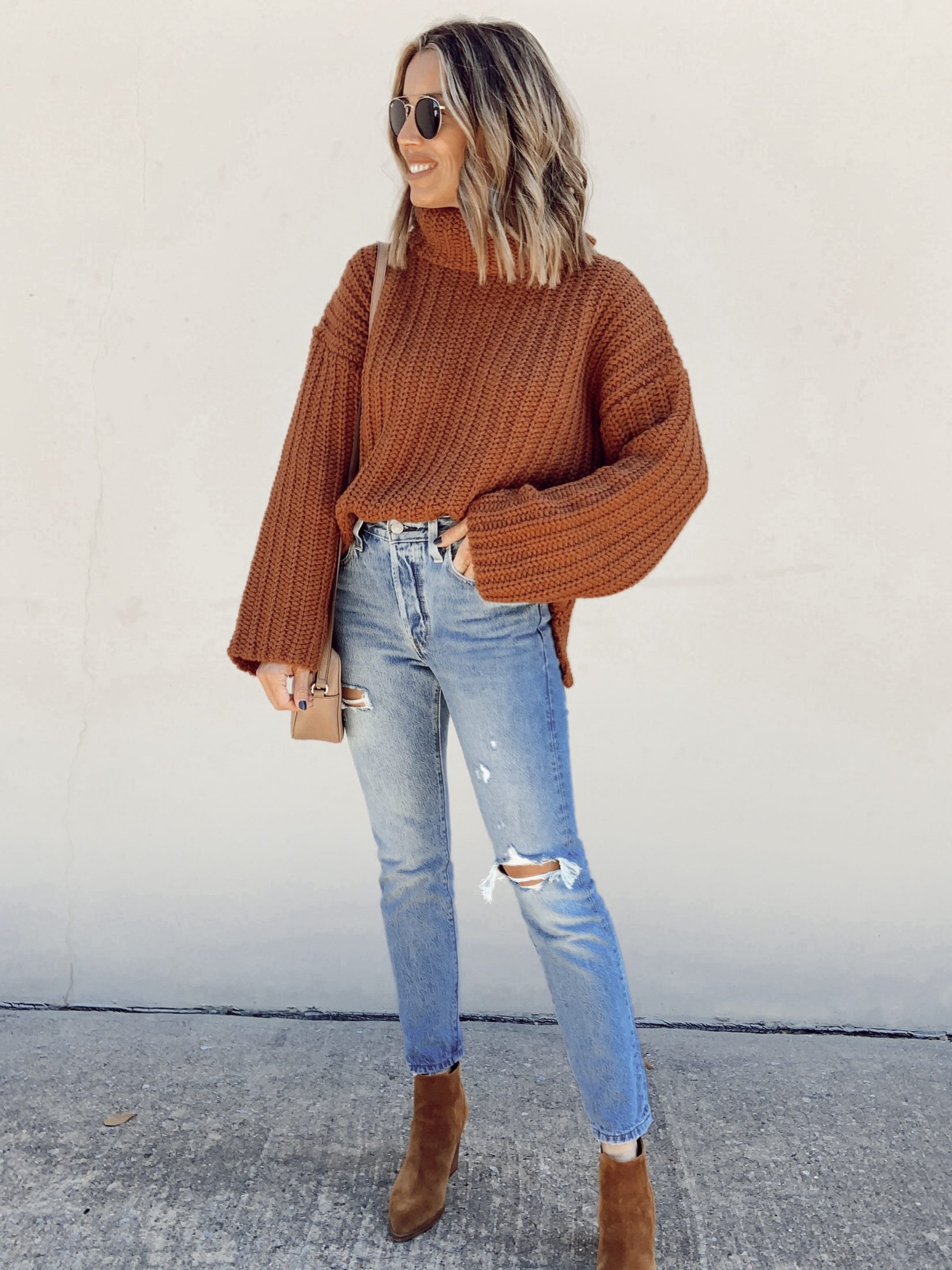 2 Ways to Wear a Turtleneck Sweater // Dressed Up or Down | The Real ...