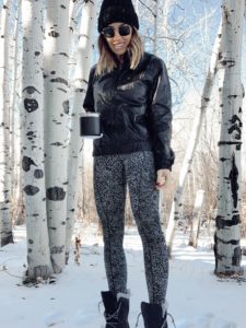 cold weather lululemon athleisure outfit in park city utah late november december weather