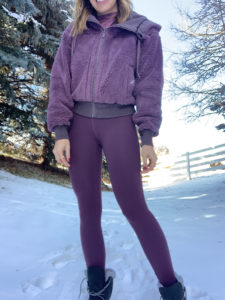 lululemon arctic plum matching activewear athleisure set
