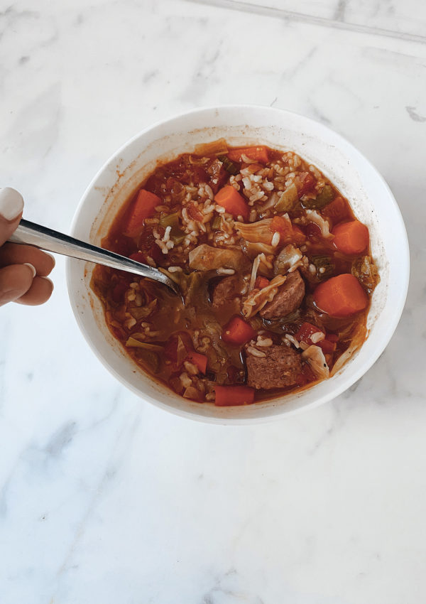 homemade smoked sausage and cabbage soup recipe for cold days