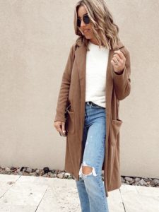 how to wear coat cardigan for spring transitional weather - best affordable coatigan