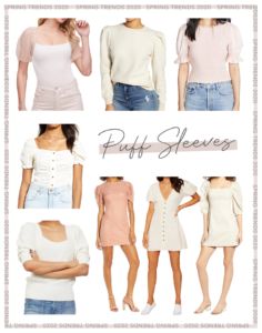 2020 spring trends - puff sleeve dresses and tops