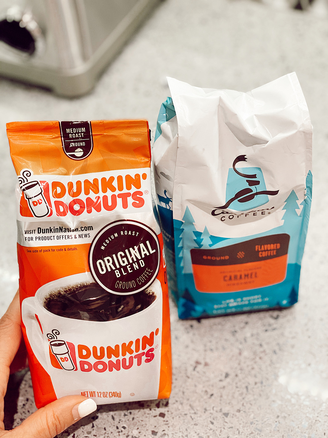 best coffee grounds to make at home - dunkin donuts and caribou coffee grounds