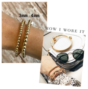 bracelet stack inspiration - 3mm 14K Gold Filled Bead Bracelet