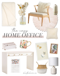 feminine girly and cozy home office decor ideas