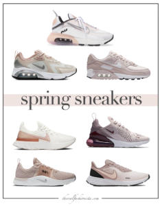 cute nike spring sneakers blush pink white mauve and lavender