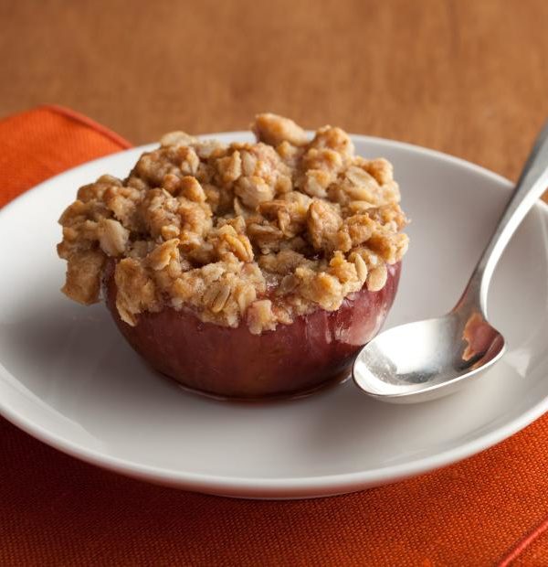 dessert recipes that include fruit - baked apple with crisp topping