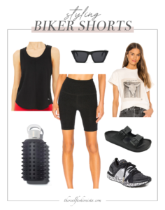 black biker shorts workout and athleisure outfit ideas