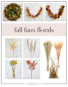 fall faux floral wreaths and stem home decor