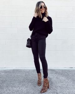 cute black sweater and black jeans amazon outfit