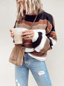 amazon fall colorblock stripe sweater