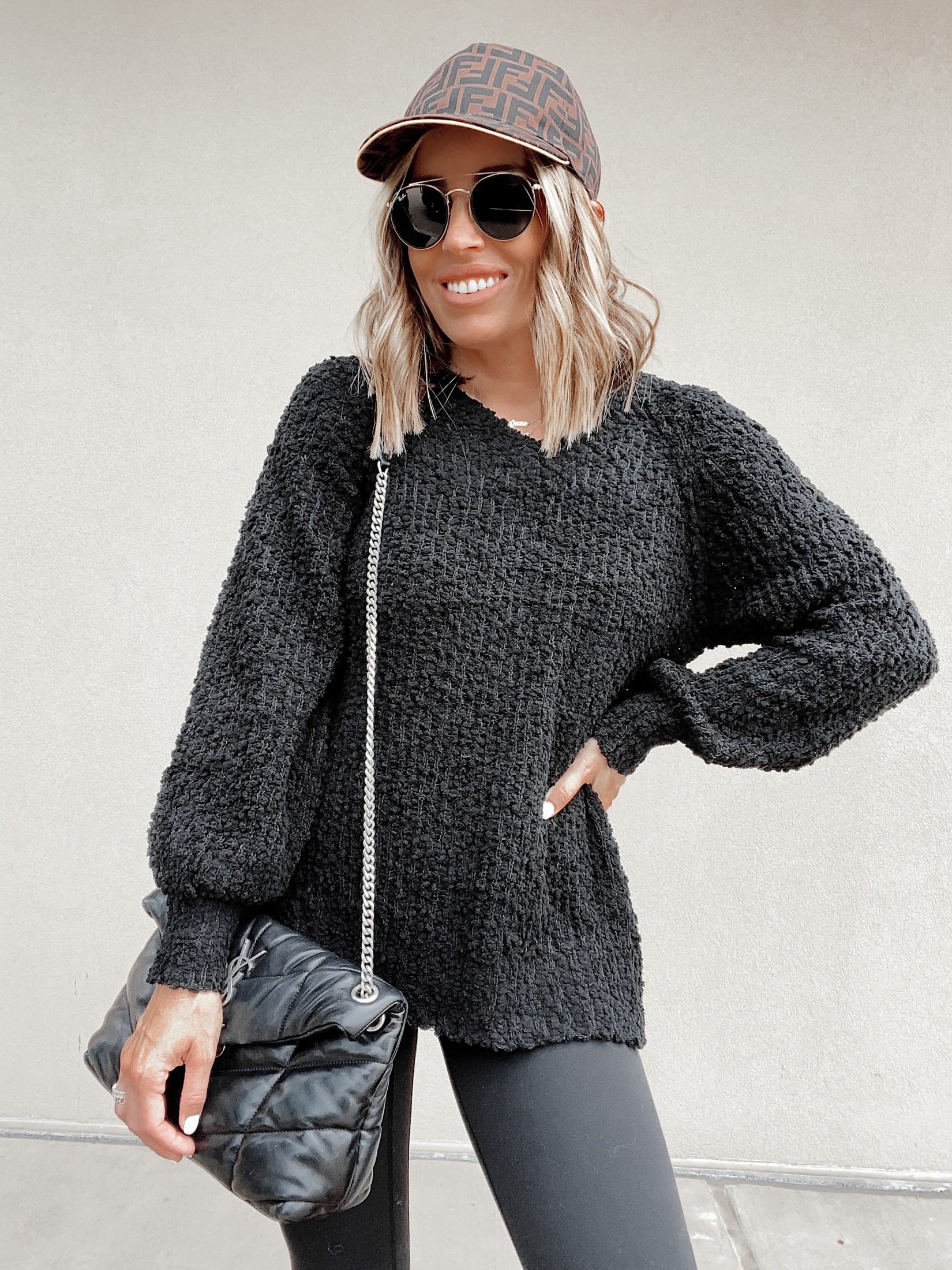 cute and affordable black sweater from amazon
