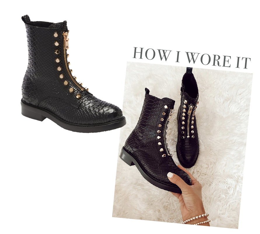 jeffrey campbell tonette black studded combat boots