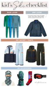 how to dress kids for skiing checklist