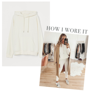h&m basic white hoodie fashion blogger try on outfit