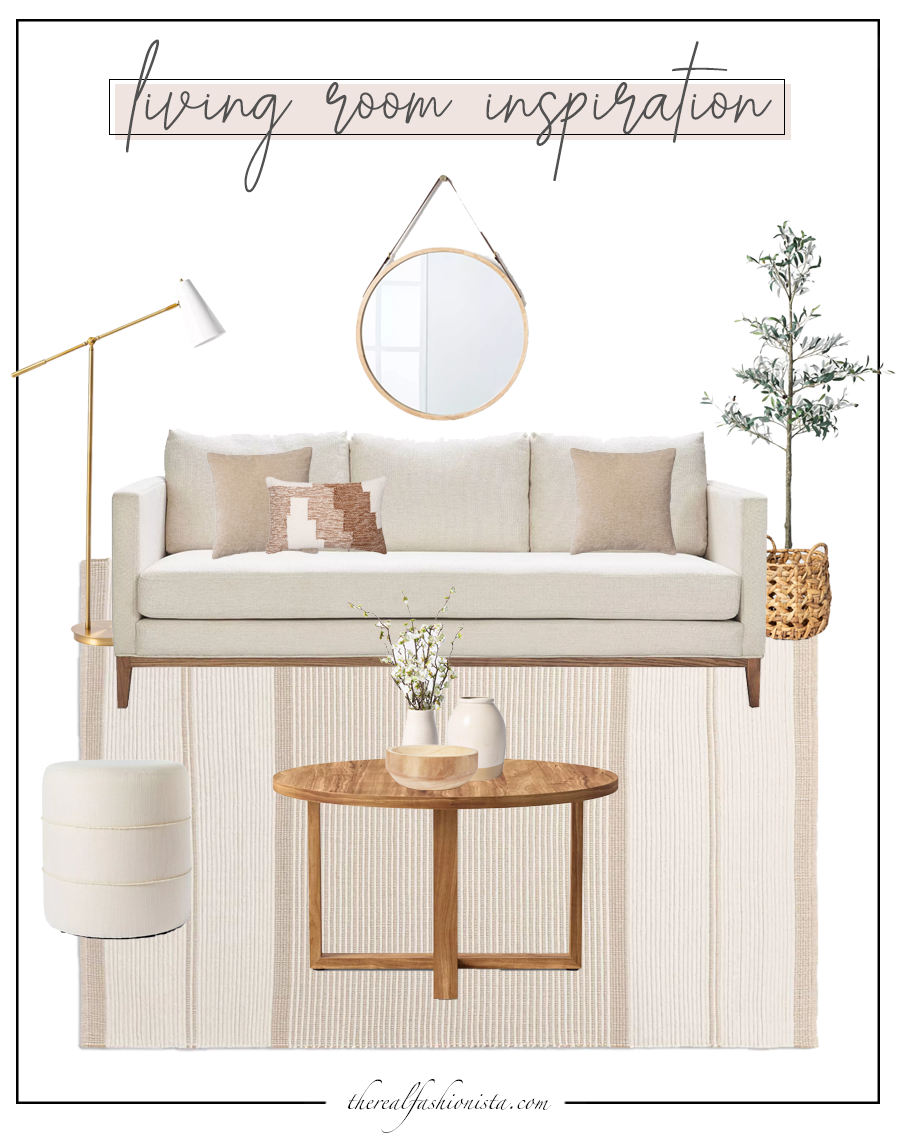 simple neutral living room decor idea