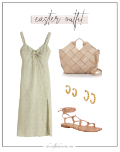 pretty pastel green midi dress for easter outfit 2021