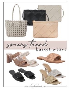spring fashion trend 2021 - basket weave handbag and shoes