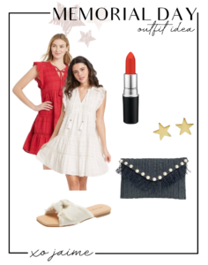 memorial day red and white dress outfit