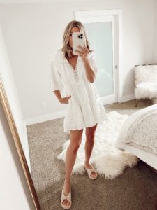 white dress, summer fashion, blogger