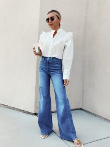 wide leg denim, fashion blogger, instagram